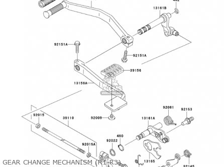 GEAR CHANGE MECHANISM (R1-R3) - VN1500R2 VULCAN 1500 DRIFTER 2002 USA CALIFORNIA CANADA