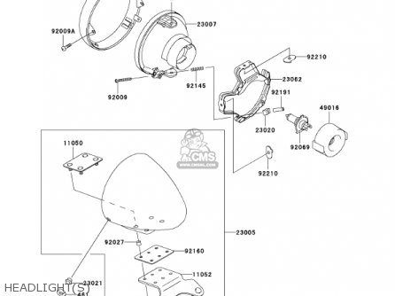 HEADLIGHT(S) - VN1500R2 VULCAN 1500 DRIFTER 2002 USA CALIFORNIA CANADA