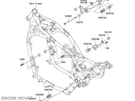 ENGINE MOUNT - VN1500R2 VULCAN 1500 DRIFTER 2002 USA CALIFORNIA CANADA