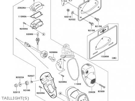 TAILLIGHT(S) - VN1500R2 VULCAN 1500 DRIFTER 2002 USA CALIFORNIA CANADA
