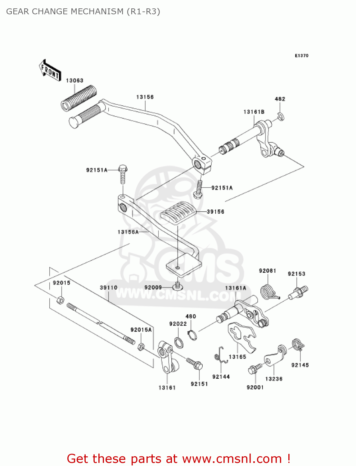 GEAR CHANGE MECHANISM (R1-R3) VN1500R3 VULCAN 1500 DRIFTER 2003 USA CALIFORNIA CANADA