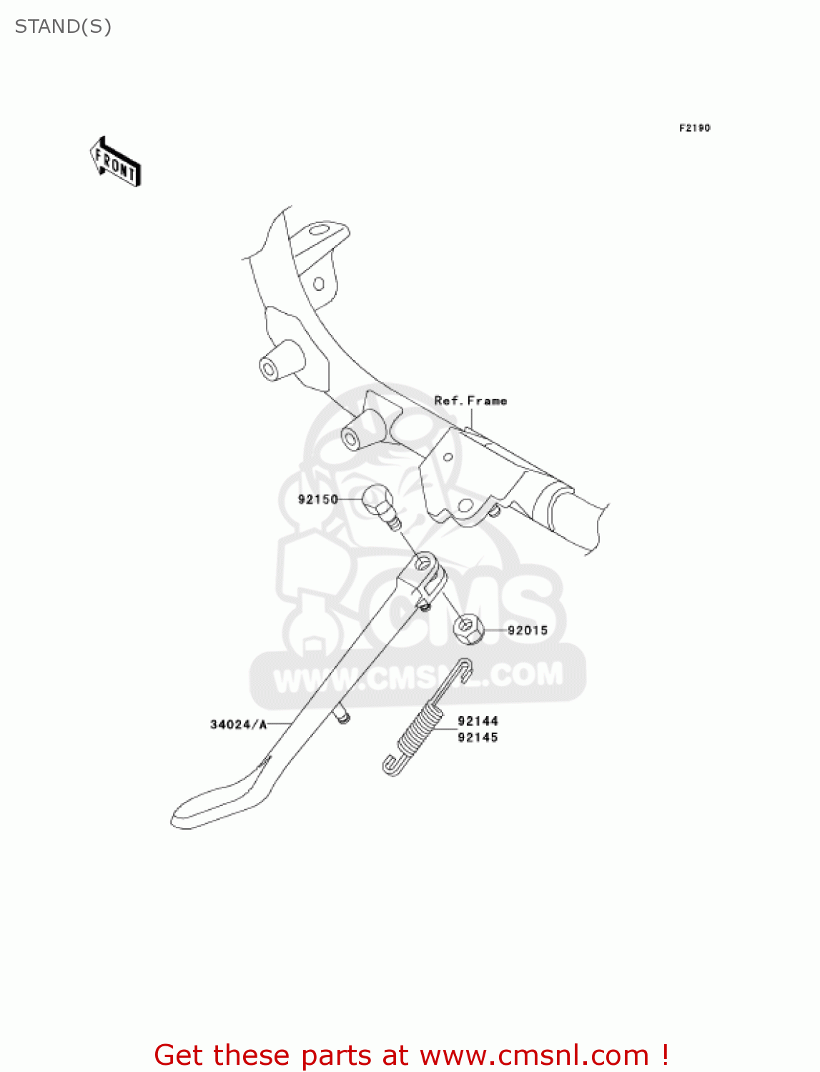 STAND(S) VN1500R3 VULCAN 1500 DRIFTER 2003 USA CALIFORNIA CANADA