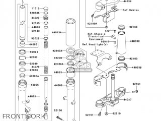 FRONT FORK - VN1500R3 VULCAN 1500 DRIFTER 2003 USA CALIFORNIA CANADA