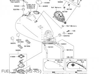 FUEL TANK (R2-R5) - VN1500R3 VULCAN 1500 DRIFTER 2003 USA CALIFORNIA CANADA