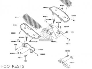 FOOTRESTS - VN1500R3 VULCAN 1500 DRIFTER 2003 USA CALIFORNIA CANADA