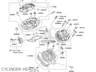 CYLINDER HEAD - VN1500R3 VULCAN 1500 DRIFTER 2003 USA CALIFORNIA CANADA
