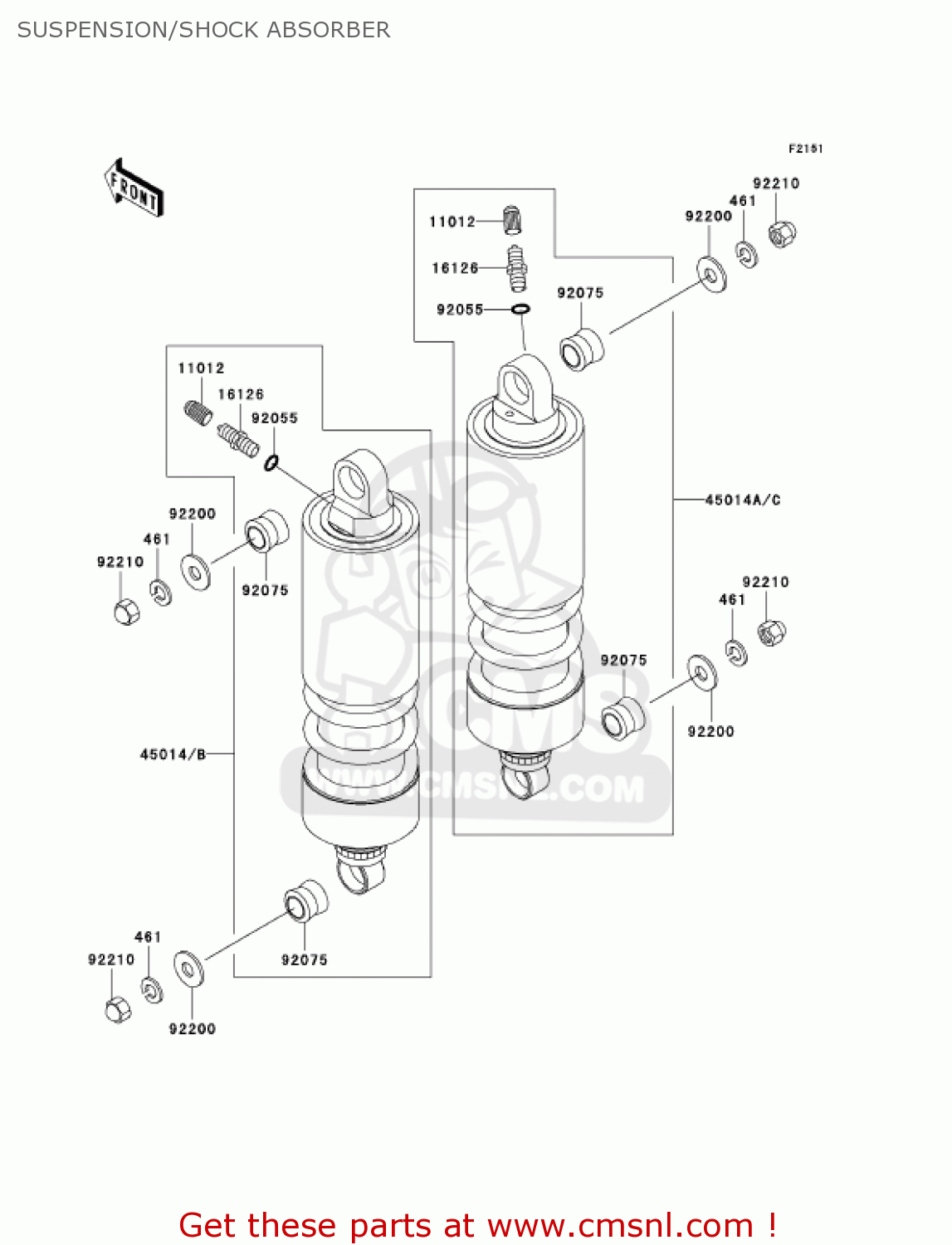 SUSPENSION/SHOCK ABSORBER VN1500R4 VULCAN 1500 DRIFTER 2004 USA CALIFORNIA