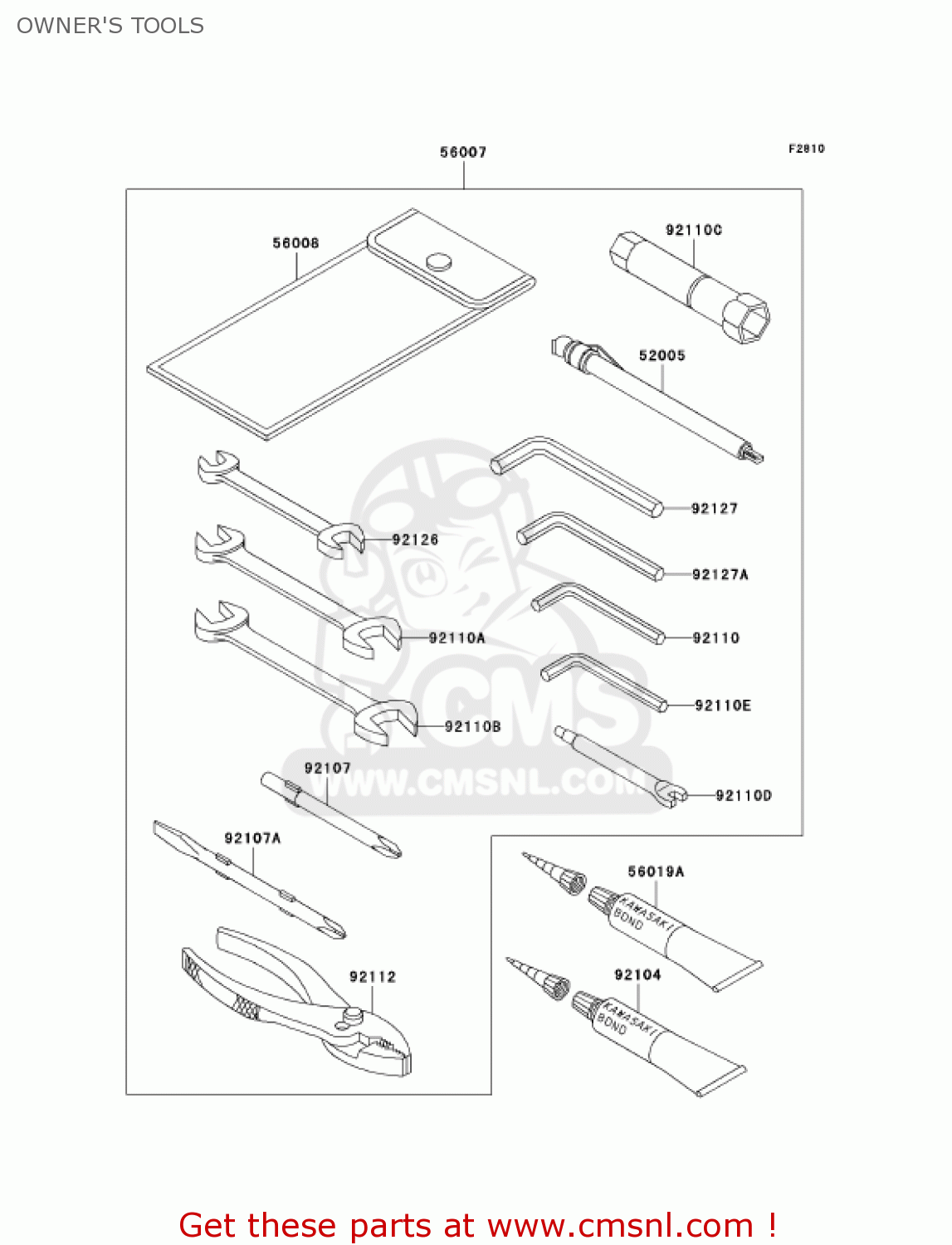 OWNER'S TOOLS VN1500R4 VULCAN 1500 DRIFTER 2004 USA CALIFORNIA