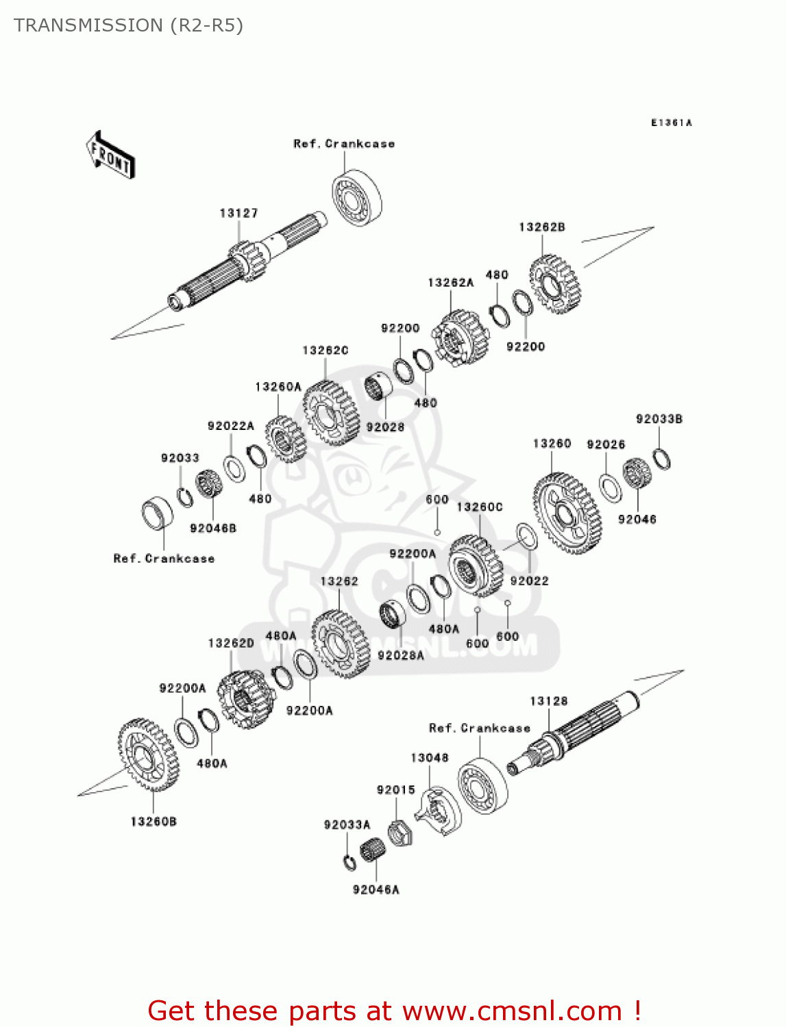 TRANSMISSION (R2-R5) VN1500R4 VULCAN 1500 DRIFTER 2004 USA CALIFORNIA