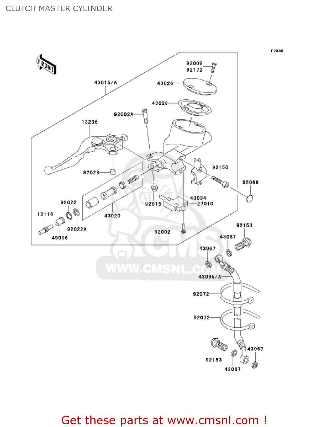 CLUTCH MASTER CYLINDER VN1500R4 VULCAN 1500 DRIFTER 2004 USA CALIFORNIA