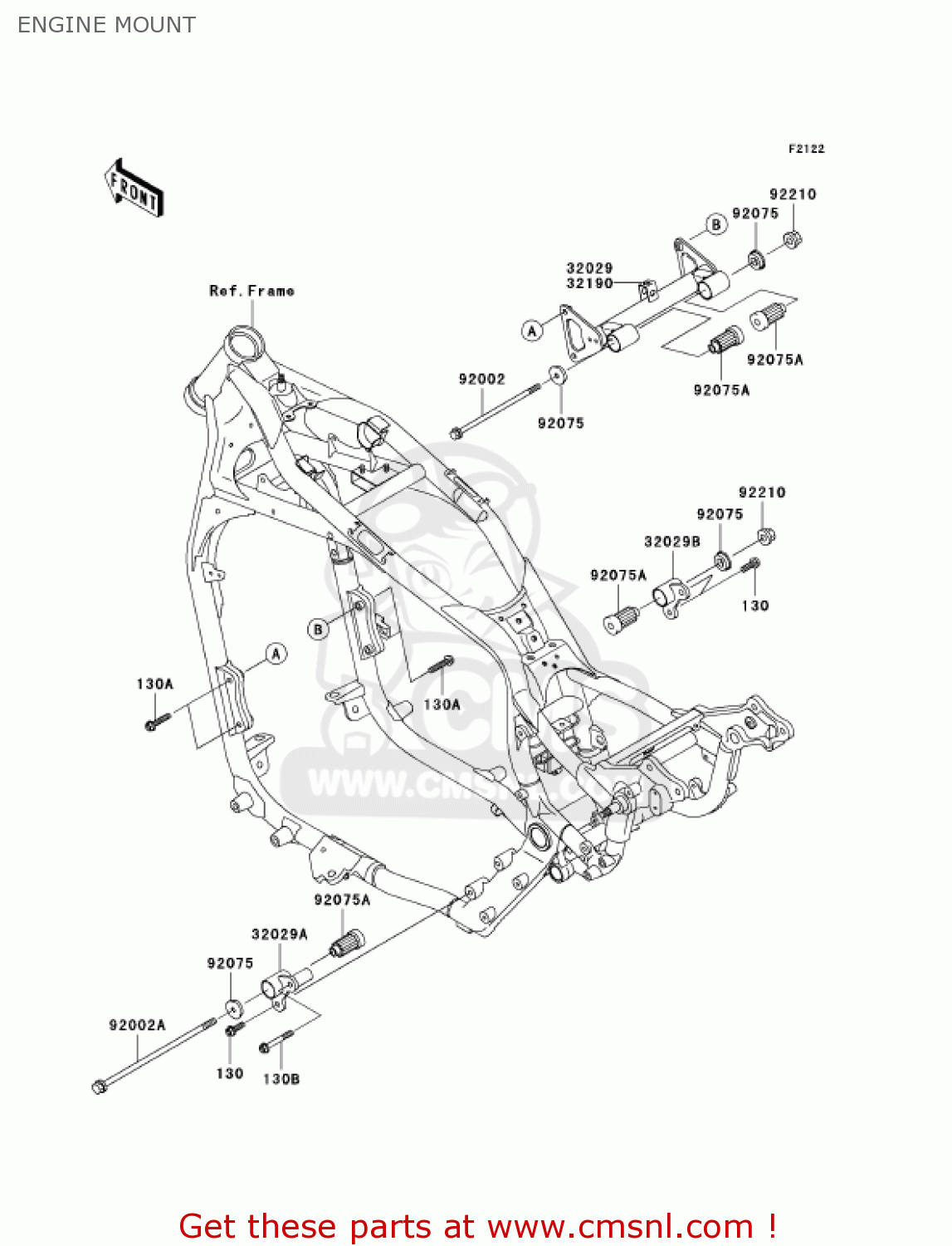 ENGINE MOUNT VN1500R4 VULCAN 1500 DRIFTER 2004 USA CALIFORNIA