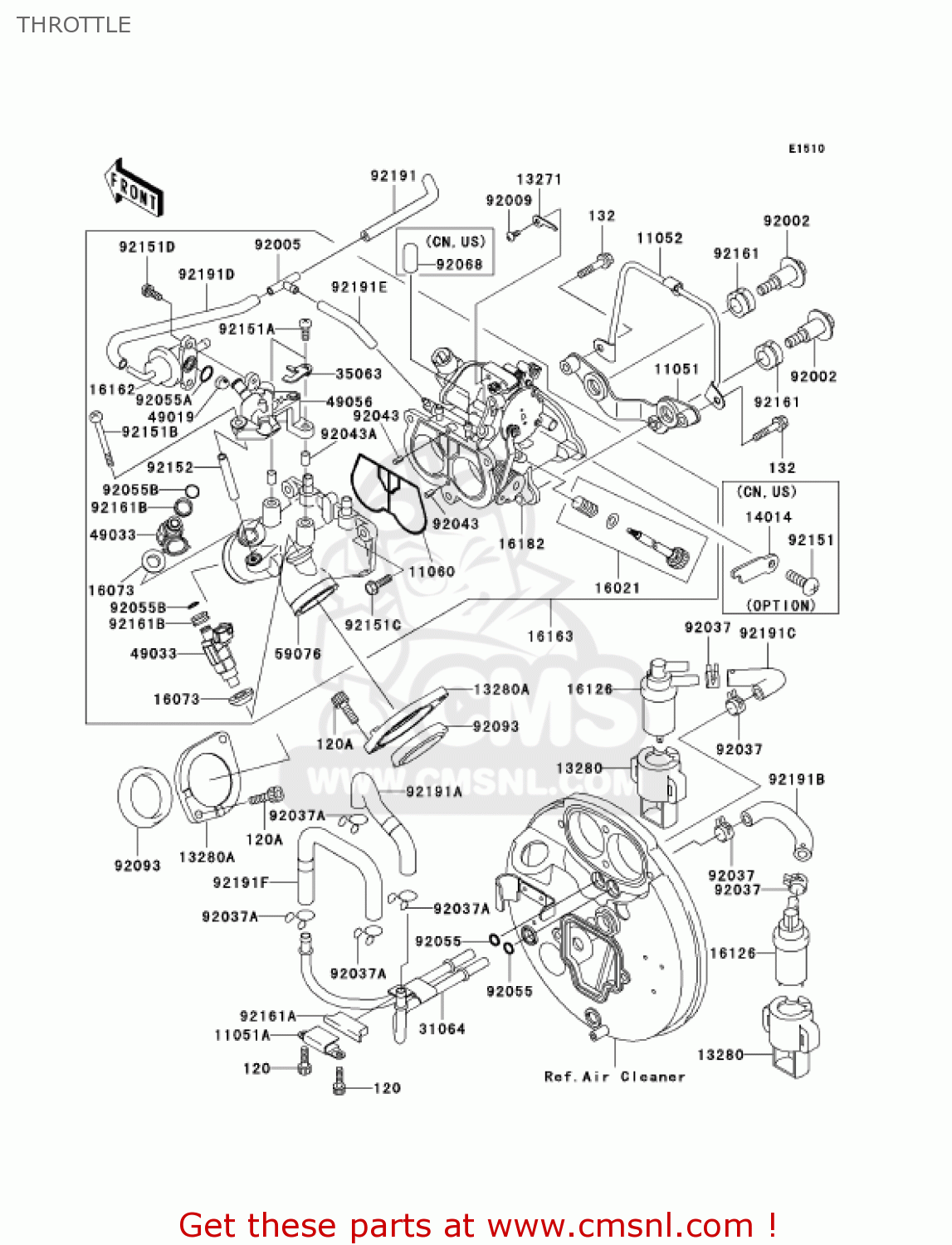 THROTTLE VN1500R4 VULCAN 1500 DRIFTER 2004 USA CALIFORNIA
