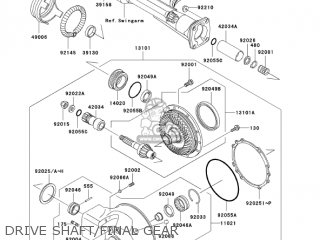 DRIVE SHAFT/FINAL GEAR - VN1500R4 VULCAN 1500 DRIFTER 2004 USA CALIFORNIA