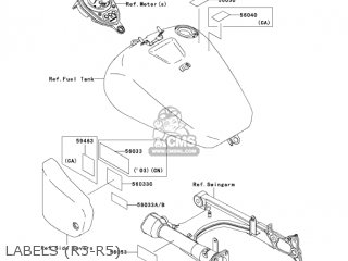 LABELS (R3-R5) - VN1500R4 VULCAN 1500 DRIFTER 2004 USA CALIFORNIA