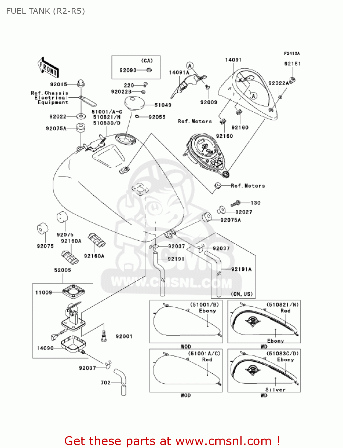 FUEL TANK (R2-R5) VN1500R5 VULCAN 1500 DRIFTER 2005 USA CALIFORNIA