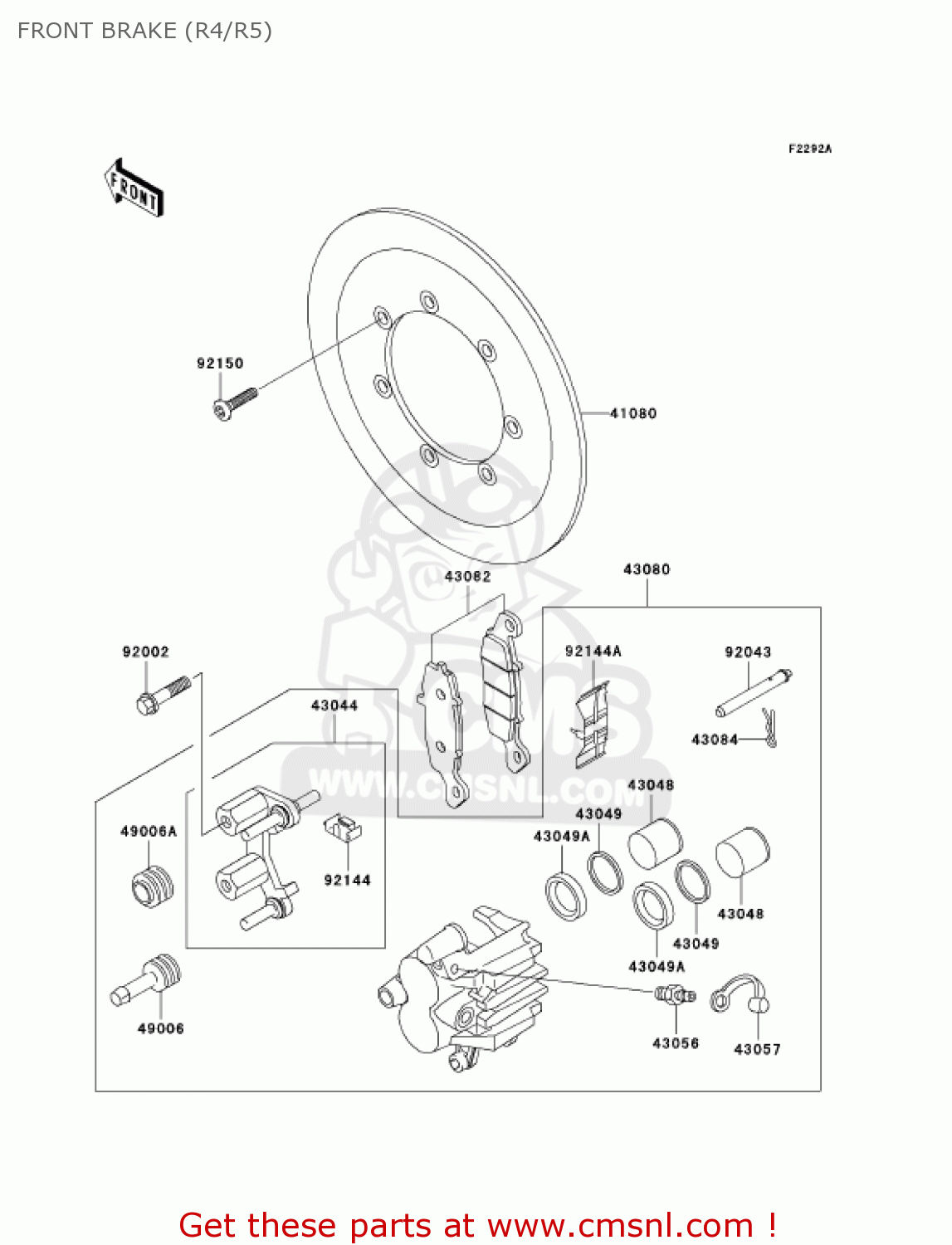 FRONT BRAKE (R4/R5) VN1500R5 VULCAN 1500 DRIFTER 2005 USA CALIFORNIA
