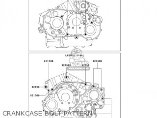 CRANKCASE BOLT PATTERN - VN1500R5 VULCAN 1500 DRIFTER 2005 USA CALIFORNIA