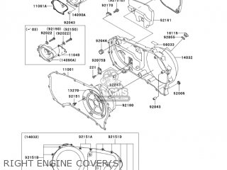 RIGHT ENGINE COVER(S) - VN1500R5 VULCAN 1500 DRIFTER 2005 USA CALIFORNIA