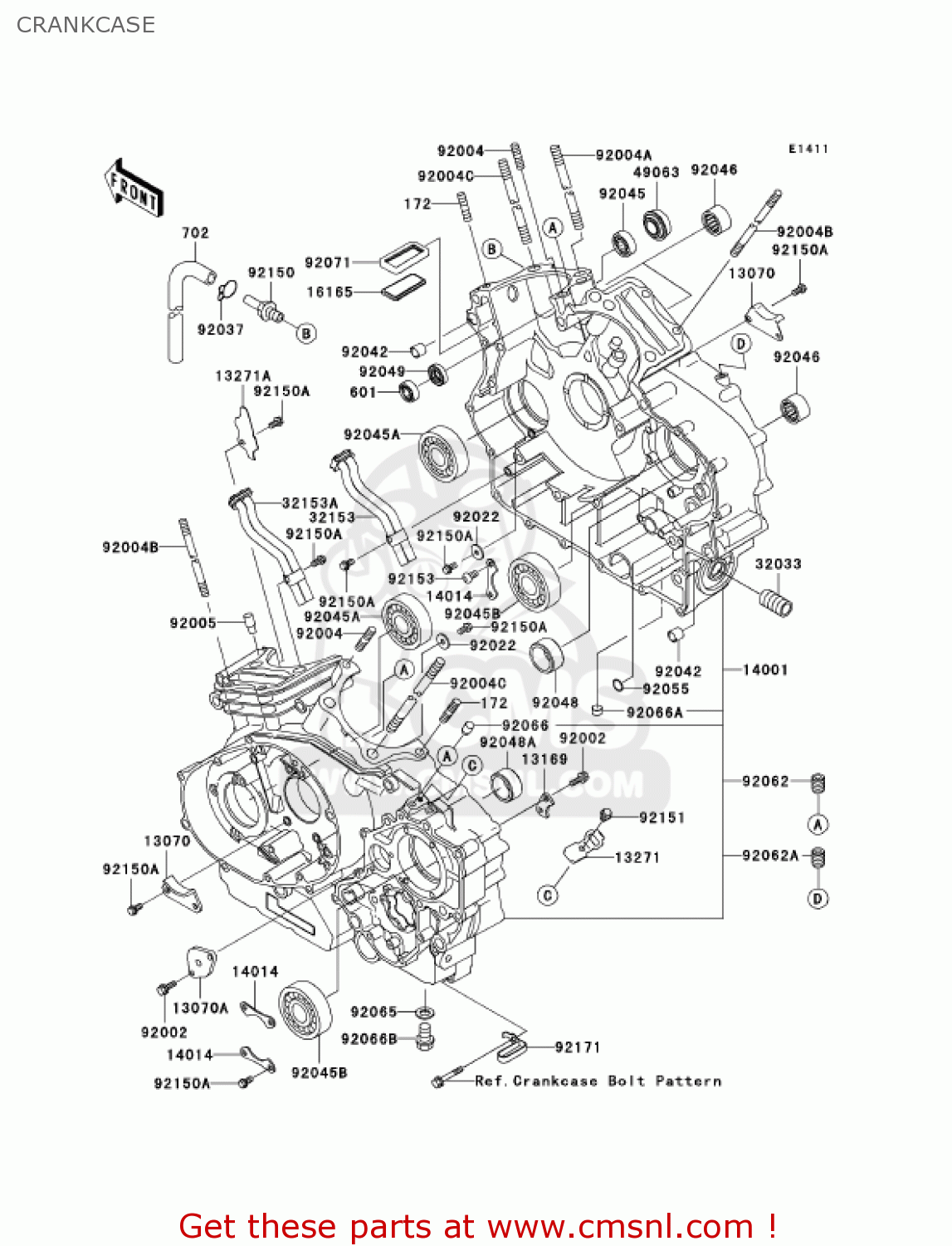 CRANKCASE VN1500T6F VULCAN 1500 CLASSIC 2006 USA CALIFORNIA CANADA
