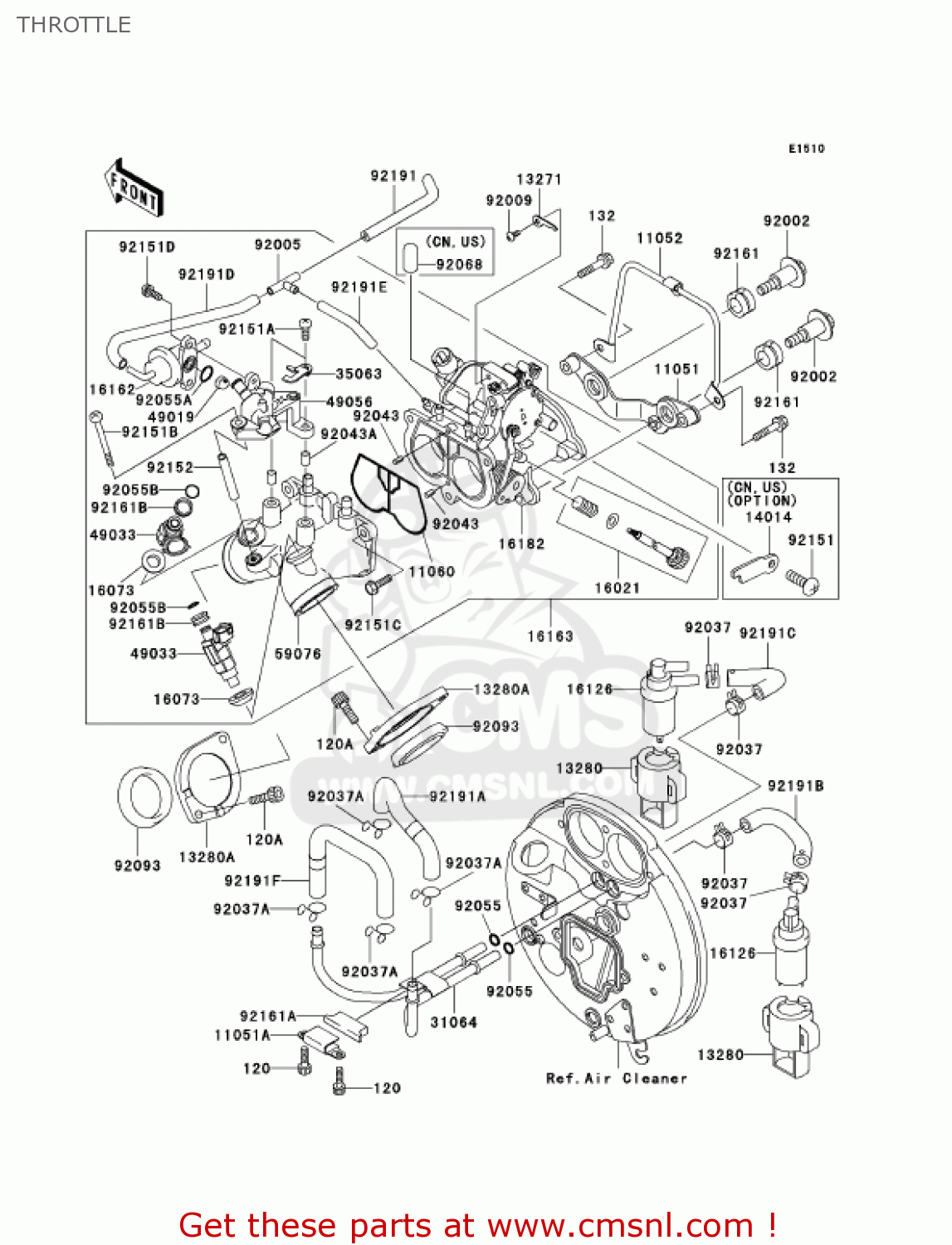 THROTTLE VN1500T6F VULCAN 1500 CLASSIC 2006 USA CALIFORNIA CANADA