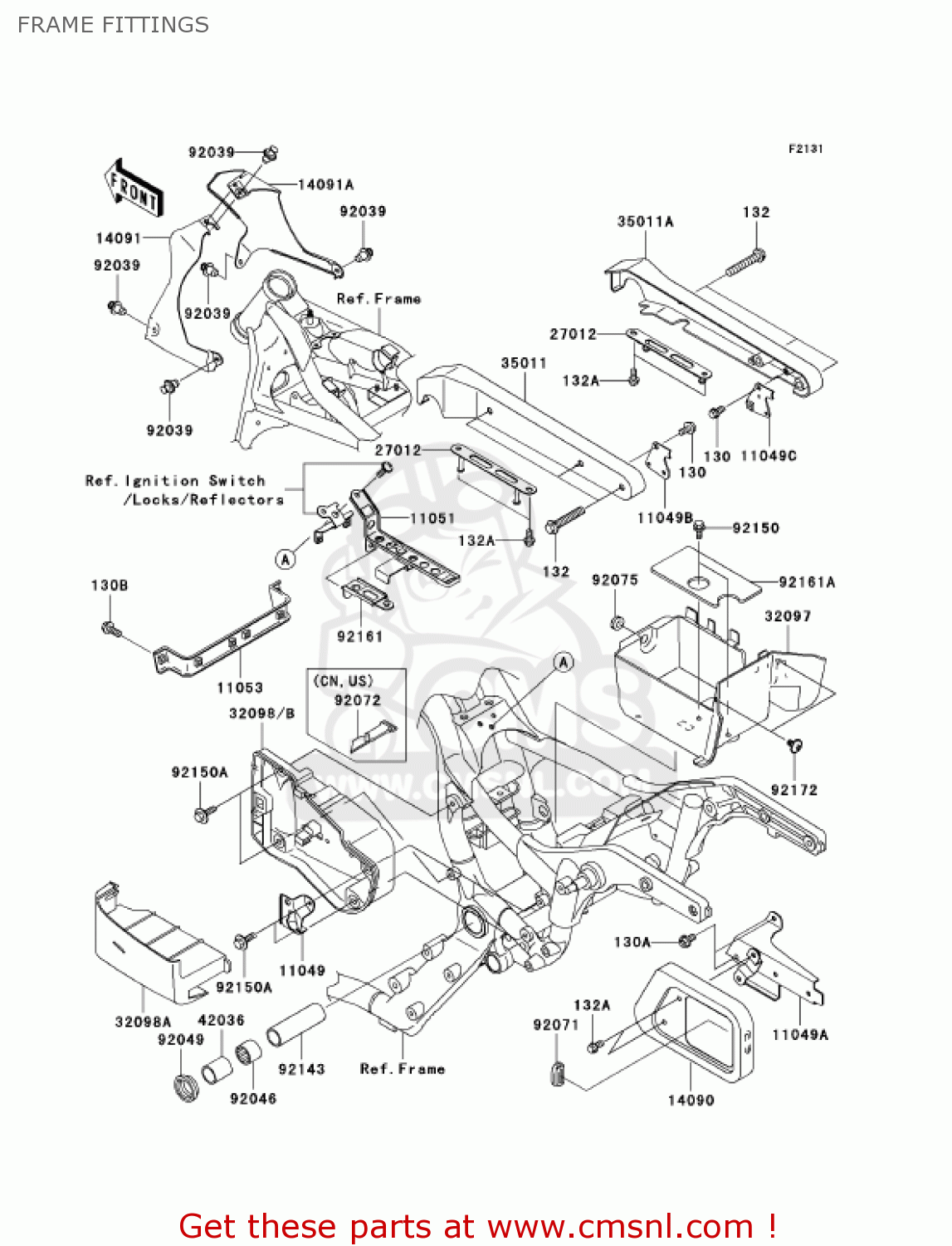 FRAME FITTINGS VN1500T6F VULCAN 1500 CLASSIC 2006 USA CALIFORNIA CANADA