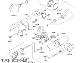 TURN SIGNALS - VN1500T6F VULCAN 1500 CLASSIC 2006 USA CALIFORNIA CANADA