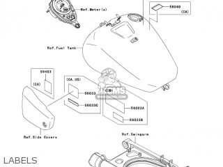 LABELS - VN1500T6F VULCAN 1500 CLASSIC 2006 USA CALIFORNIA CANADA