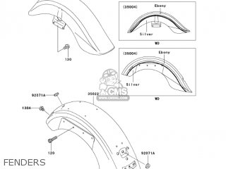 FENDERS - VN1500T6F VULCAN 1500 CLASSIC 2006 USA CALIFORNIA CANADA