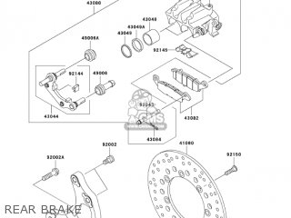 REAR BRAKE - VN1500T6F VULCAN 1500 CLASSIC 2006 USA CALIFORNIA CANADA