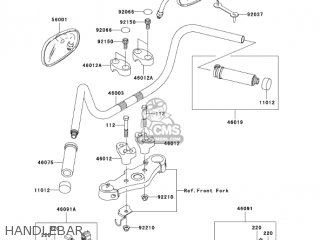 HANDLEBAR - VN1500T6F VULCAN 1500 CLASSIC 2006 USA CALIFORNIA CANADA