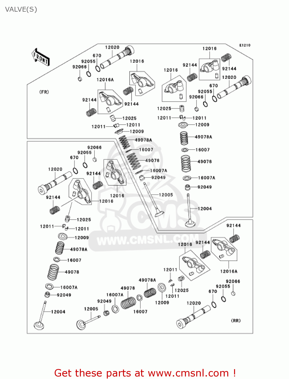 VALVE(S) VN1600A1 VULCAN 1600 CLASSIC 2003 USA CALIFORNIA CANADA