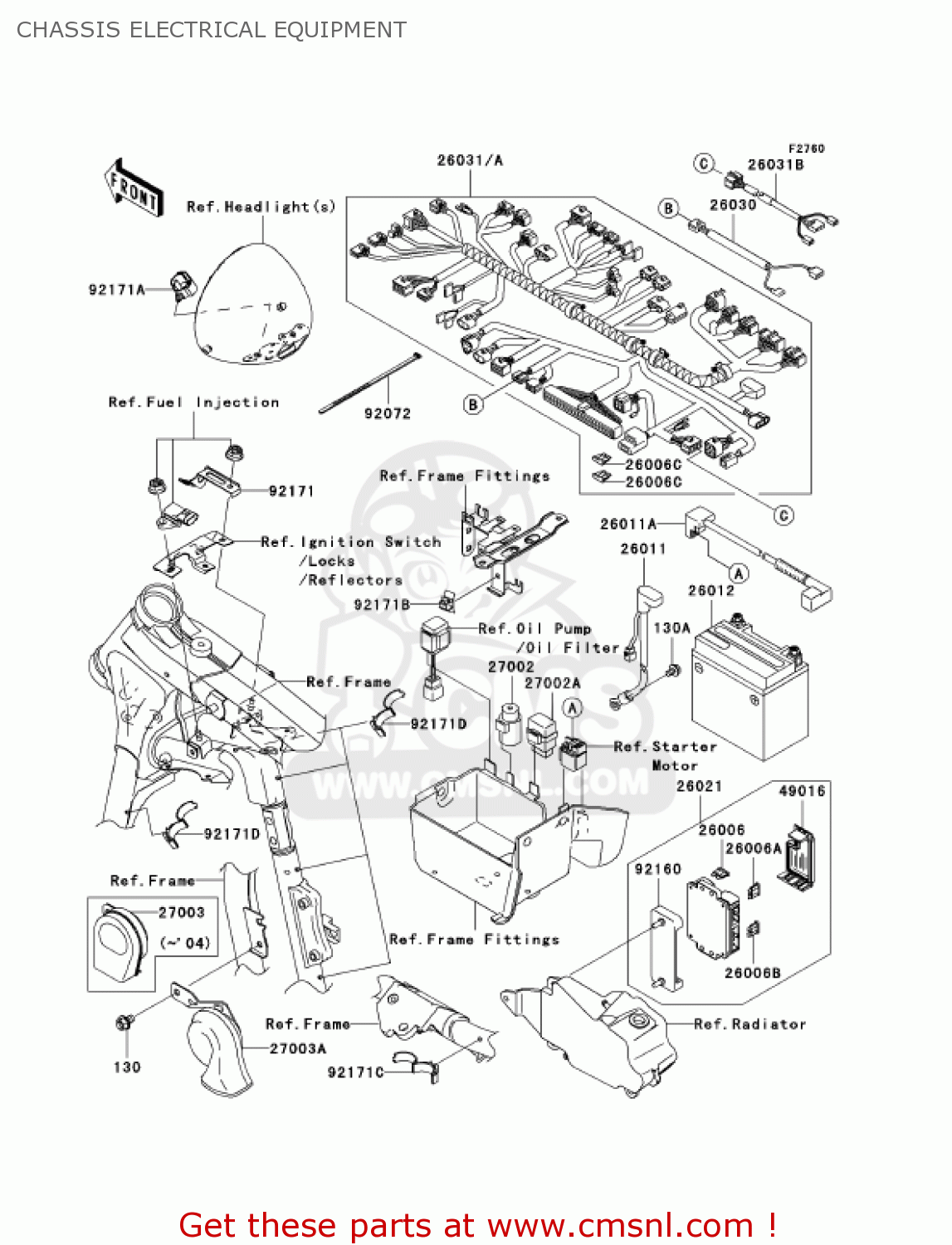 CHASSIS ELECTRICAL EQUIPMENT VN1600A1 VULCAN 1600 CLASSIC 2003 USA CALIFORNIA CANADA