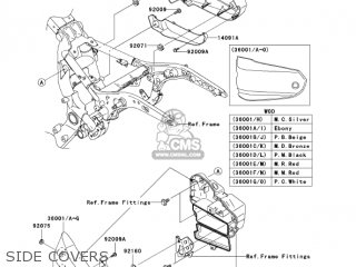 SIDE COVERS - VN1600A1 VULCAN 1600 CLASSIC 2003 USA CALIFORNIA CANADA