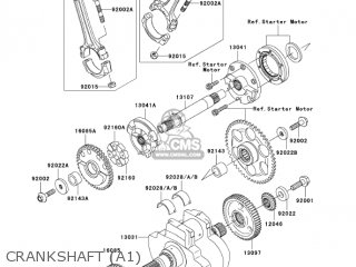 CRANKSHAFT (A1) - VN1600A1 VULCAN 1600 CLASSIC 2003 USA CALIFORNIA CANADA