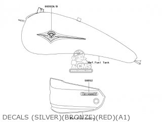 DECALS (SILVER)(BRONZE)(RED)(A1) - VN1600A1 VULCAN 1600 CLASSIC 2003 USA CALIFORNIA CANADA
