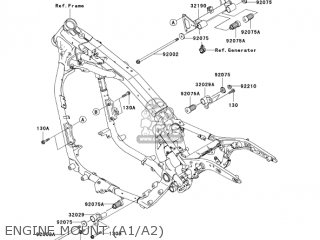 ENGINE MOUNT (A1/A2) - VN1600A1 VULCAN 1600 CLASSIC 2003 USA CALIFORNIA CANADA