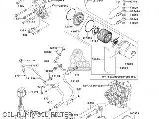 OIL PUMP/OIL FILTER - VN1600A1 VULCAN 1600 CLASSIC 2003 USA CALIFORNIA CANADA