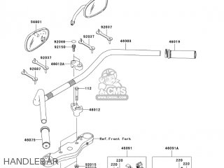 HANDLEBAR - VN1600A1 VULCAN 1600 CLASSIC 2003 USA CALIFORNIA CANADA