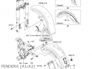 FENDERS (A1/A2) - VN1600A1 VULCAN 1600 CLASSIC 2003 USA CALIFORNIA CANADA