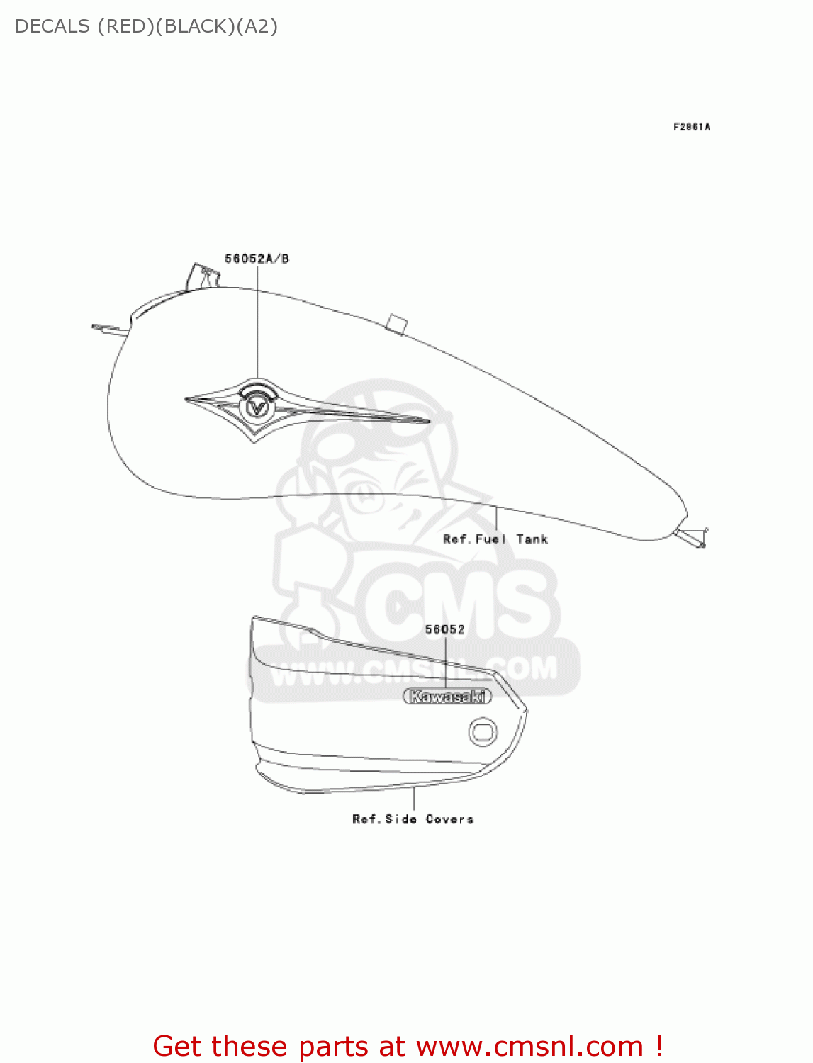 DECALS (RED)(BLACK)(A2) VN1600A2 VULCAN 1600 CLASSIC 2004 USA CALIFORNIA CANADA