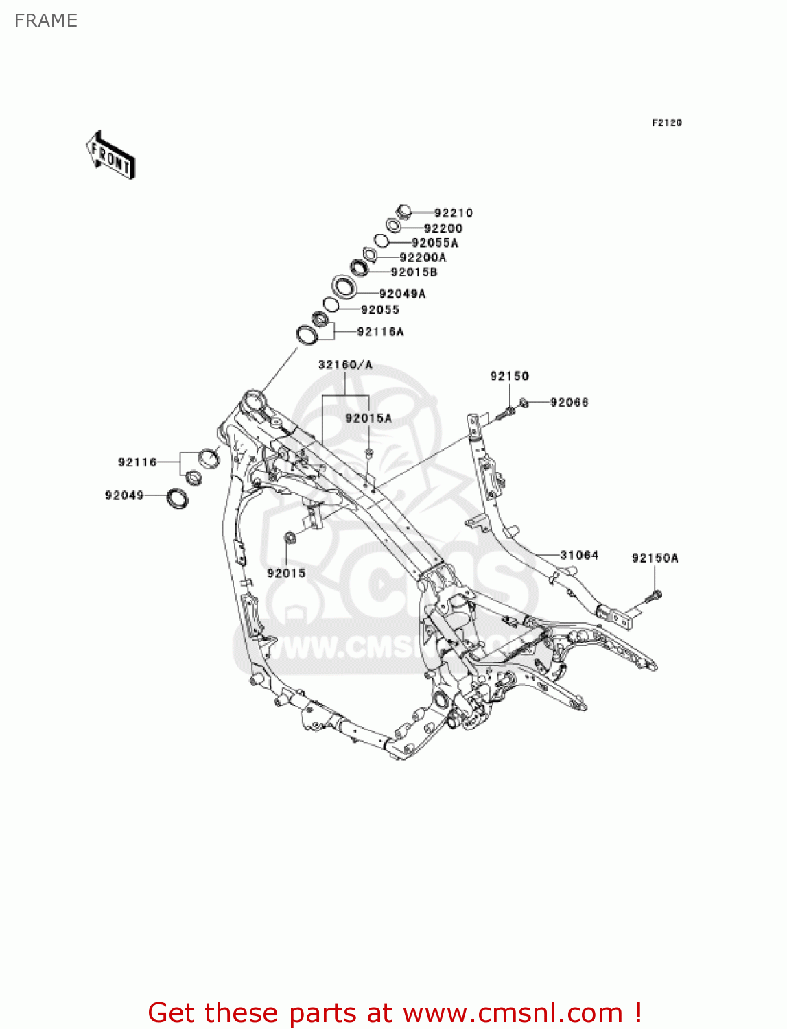 FRAME VN1600A2 VULCAN 1600 CLASSIC 2004 USA CALIFORNIA CANADA