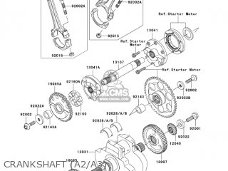 CRANKSHAFT (A2/A3) - VN1600A2 VULCAN 1600 CLASSIC 2004 USA CALIFORNIA CANADA