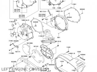 LEFT ENGINE COVER(S) - VN1600A2 VULCAN 1600 CLASSIC 2004 USA CALIFORNIA CANADA