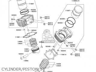 CYLINDER/PISTON(S) - VN1600A2 VULCAN 1600 CLASSIC 2004 USA CALIFORNIA CANADA