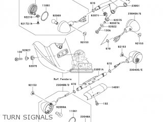 TURN SIGNALS - VN1600A2 VULCAN 1600 CLASSIC 2004 USA CALIFORNIA CANADA