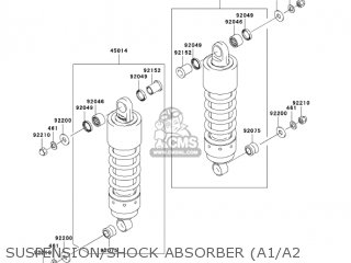 SUSPENSION/SHOCK ABSORBER (A1/A2 - VN1600A2 VULCAN 1600 CLASSIC 2004 USA CALIFORNIA CANADA