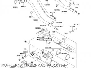 MUFFLER(S)(JKBVNKA1 4A010964-) - VN1600A2 VULCAN 1600 CLASSIC 2004 USA CALIFORNIA CANADA