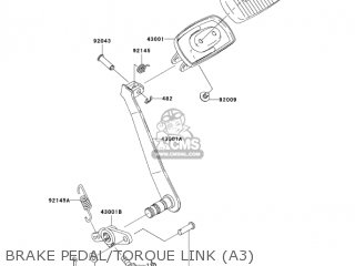 BRAKE PEDAL/TORQUE LINK (A3) - VN1600A3 VULCAN 1600 CLASSIC 2005 USA CALIFORNIA CANADA
