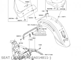 SEAT (JKBVNKA1 5A014811-) - VN1600A3 VULCAN 1600 CLASSIC 2005 USA CALIFORNIA CANADA