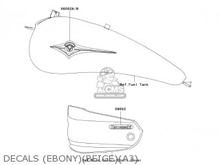 DECALS (EBONY)(BEIGE)(A3) - VN1600A3 VULCAN 1600 CLASSIC 2005 USA CALIFORNIA CANADA